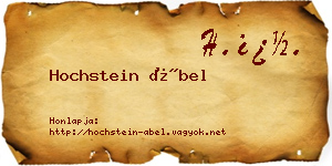 Hochstein Ábel névjegykártya