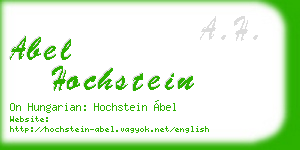 abel hochstein business card